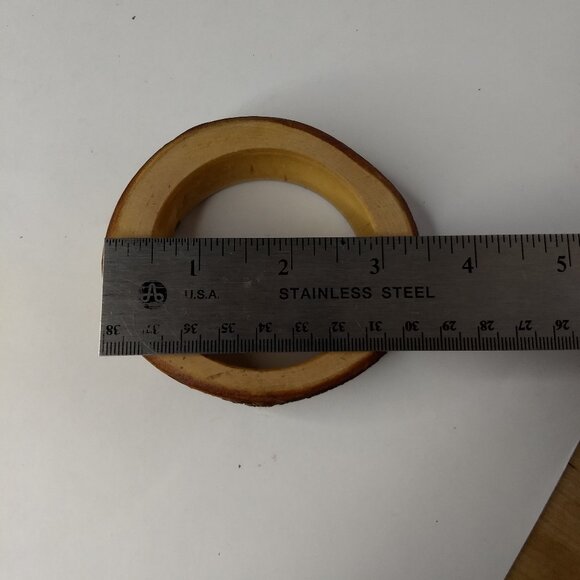 Carved Wood Bark Bracelets Lot 3 Farmhouse Fairy Cottagecore Hippie Boho Granola - Picture 14 of 15